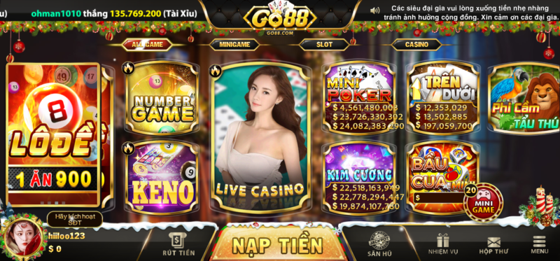 Giới thiệu Game bài Go88 - Cổng game bài đổi thưởng lớn nhất Châu Á