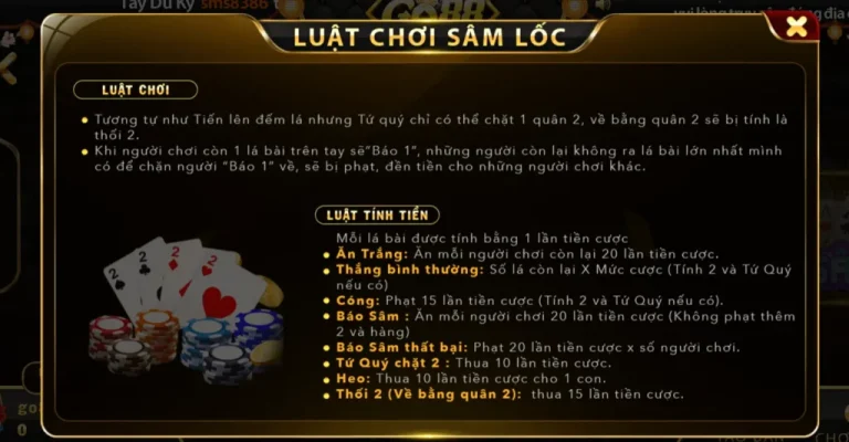 Luật và cách chơi bài Sâm lốc cho newbie tại nhà cái Go88