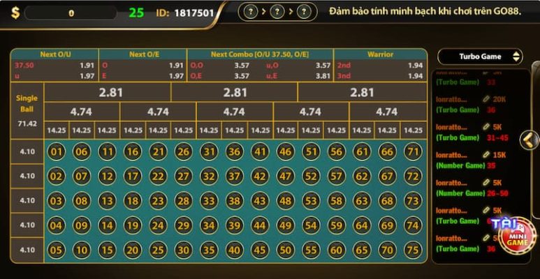 Hướng dẫn cách chơi Number Game tại GO88 dễ dàng